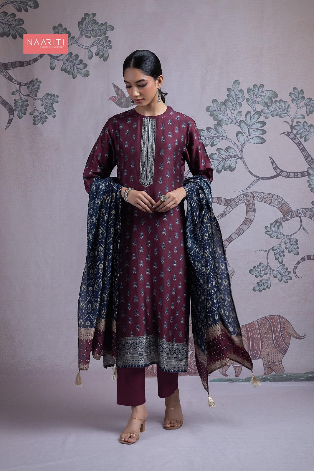 Taranika Naariti Pure Silk Pant Style Suits Wholesaler
