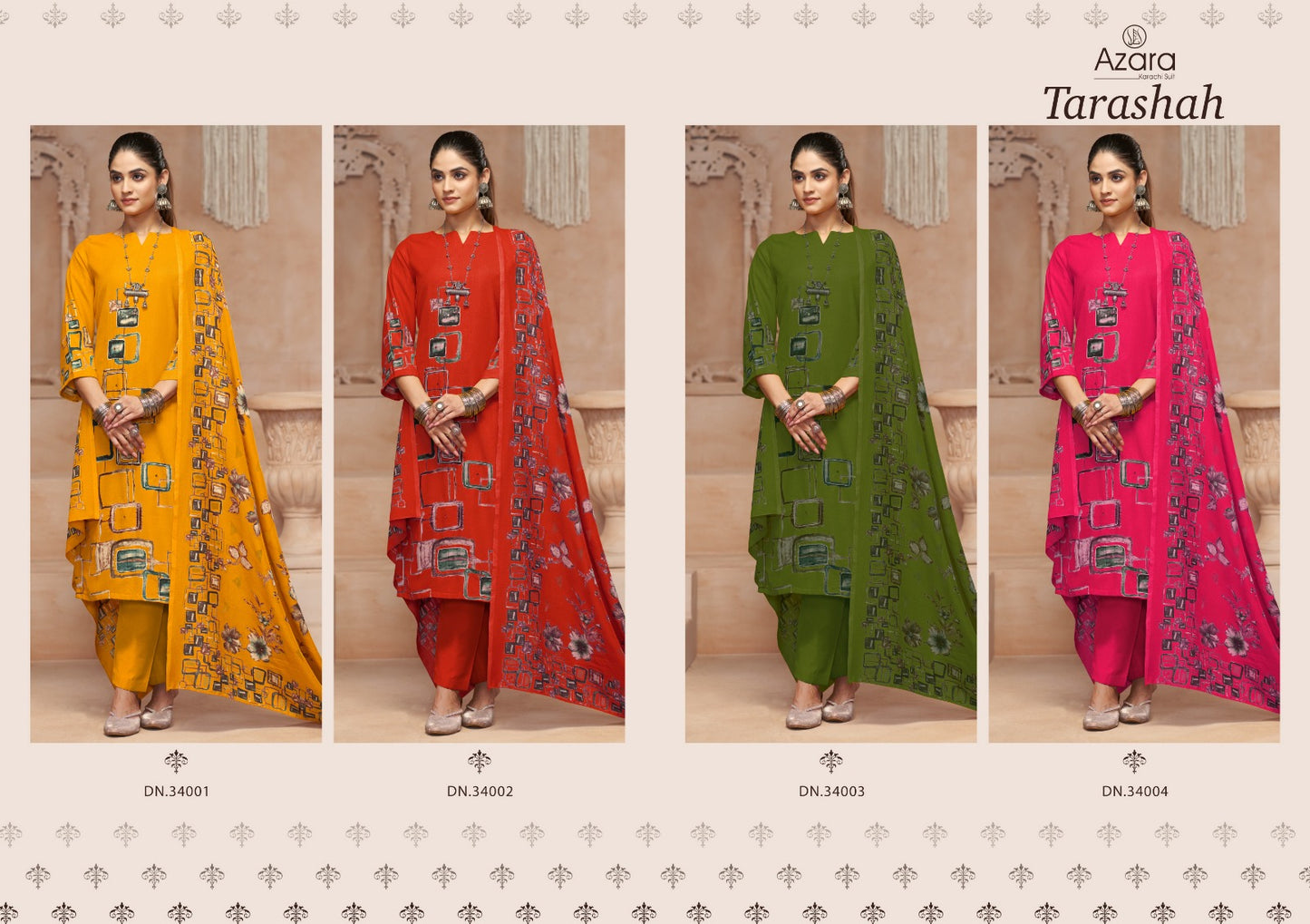 Tarashah Radhika Fashion Azara Cotton Karachi Salwar Suits Wholesaler Gujarat