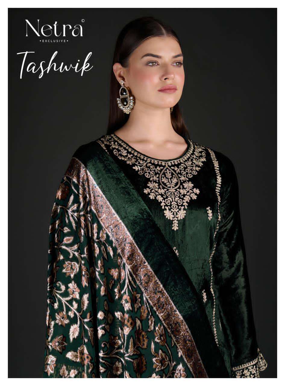 Tashwik Netra Velvet Suits Wholesale