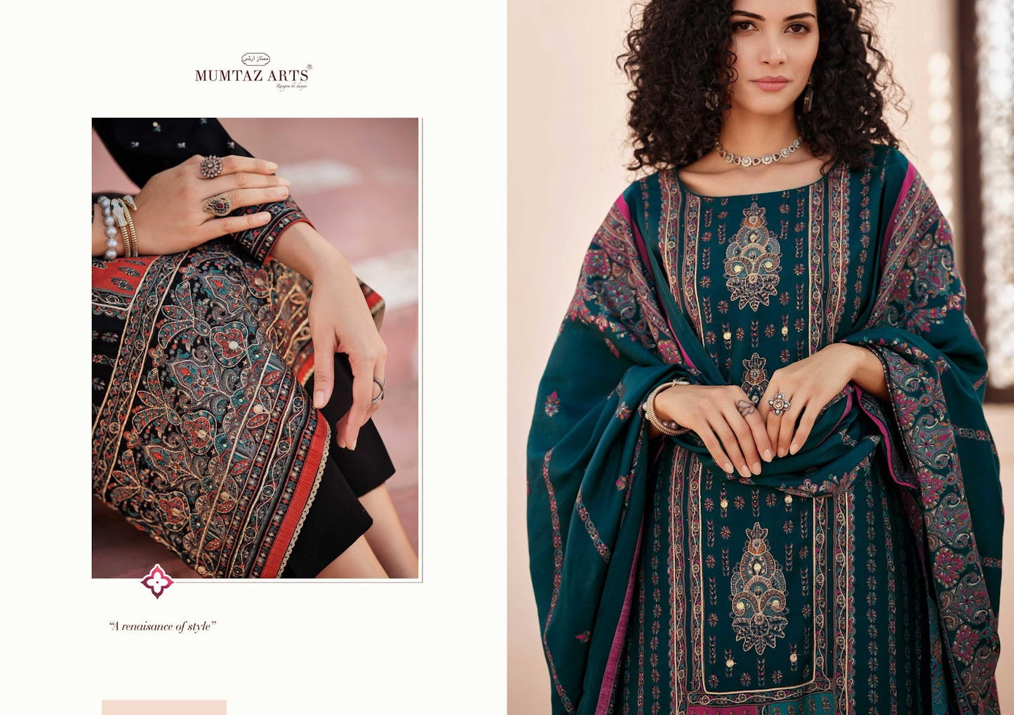 Tasveer Mumtaz Arts Pure Viscose Muslin Karachi Salwar Suits Exporter India