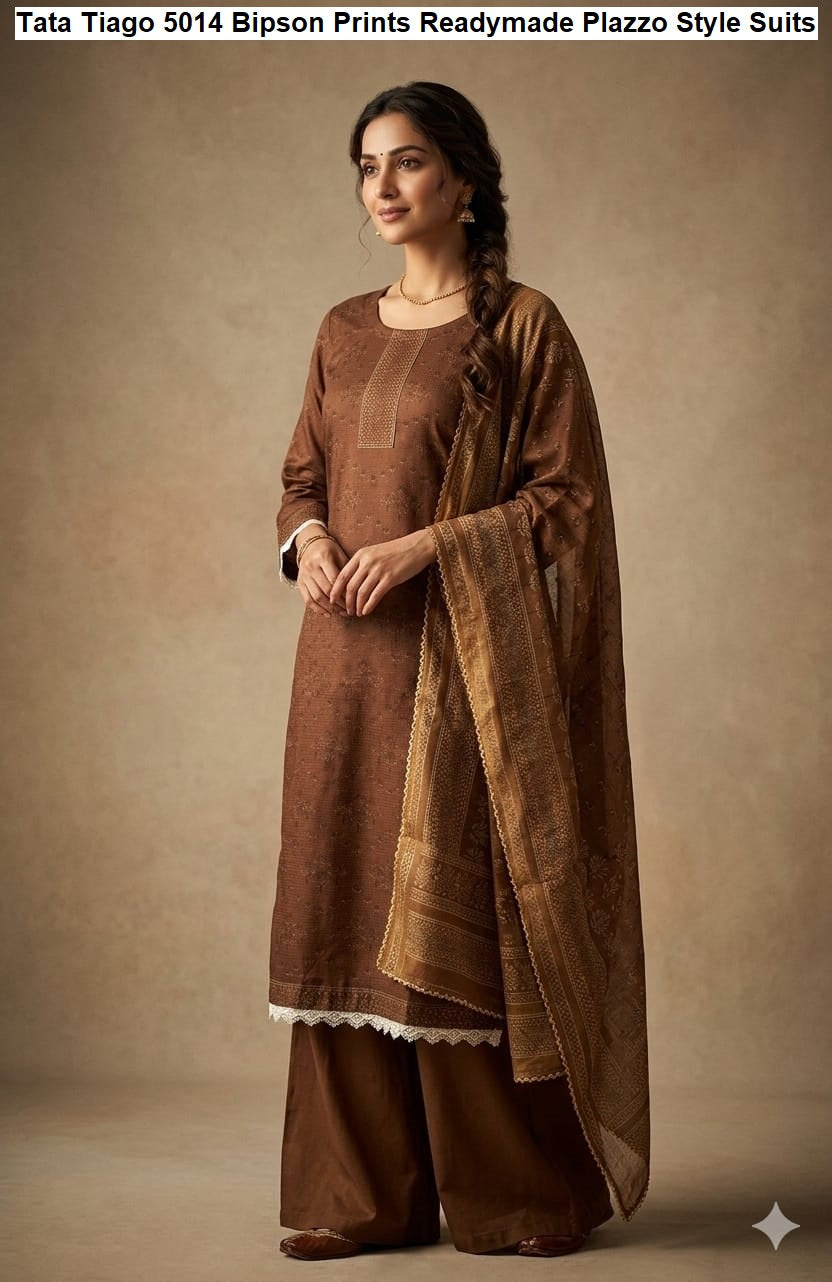 Tata Tiago 5014 Bipson Prints Cotton Readymade Plazzo Style Suits Wholesaler