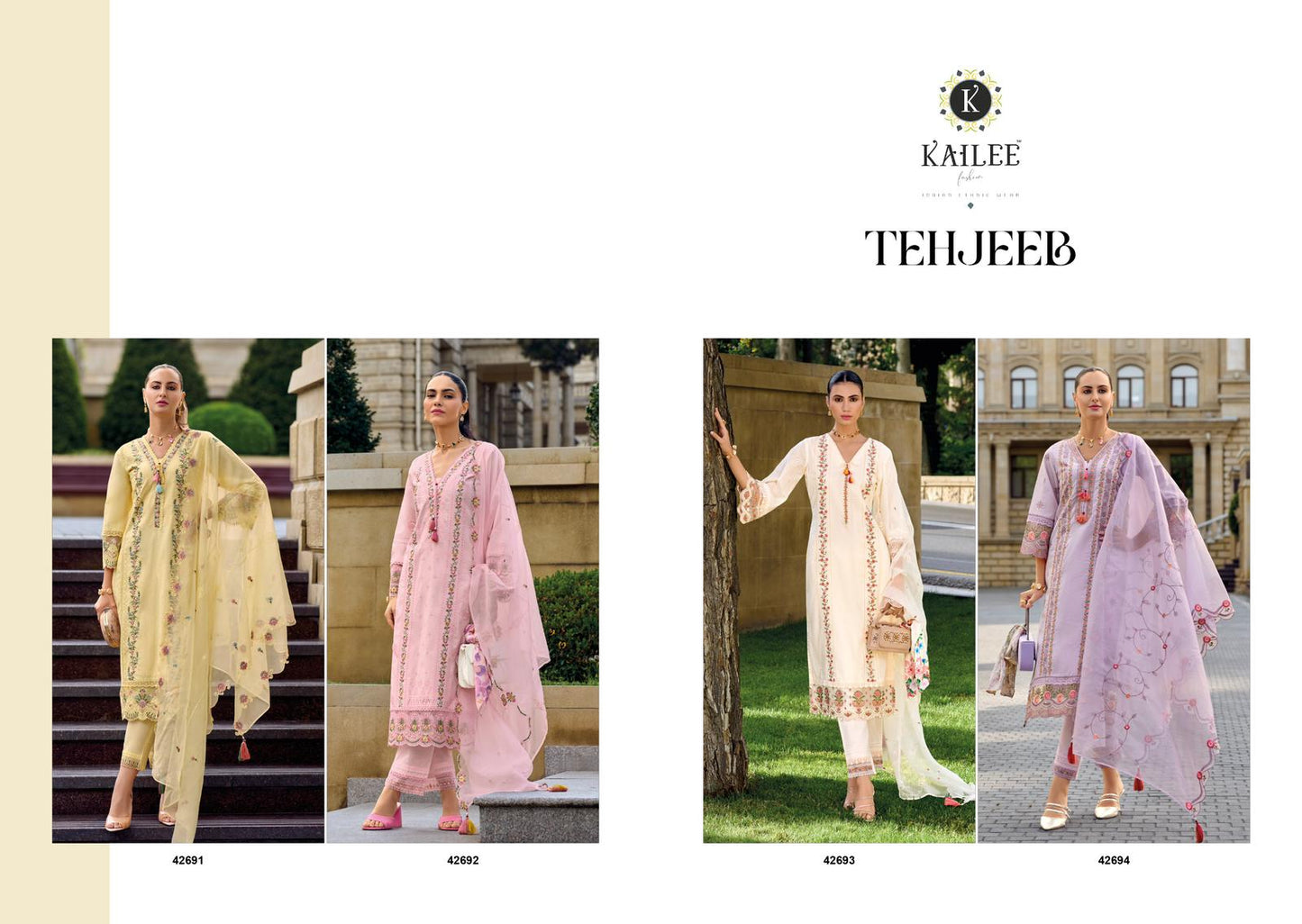 Tehjeeb Kailee Fashion Cotton Readymade Pant Style Suits Supplier Ahmedabad