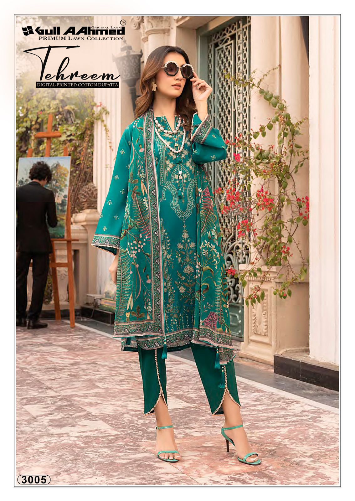 Tehreem Vol 3 Gul Ahmed Lawn Karachi Salwar Suits Exporter Ahmedabad