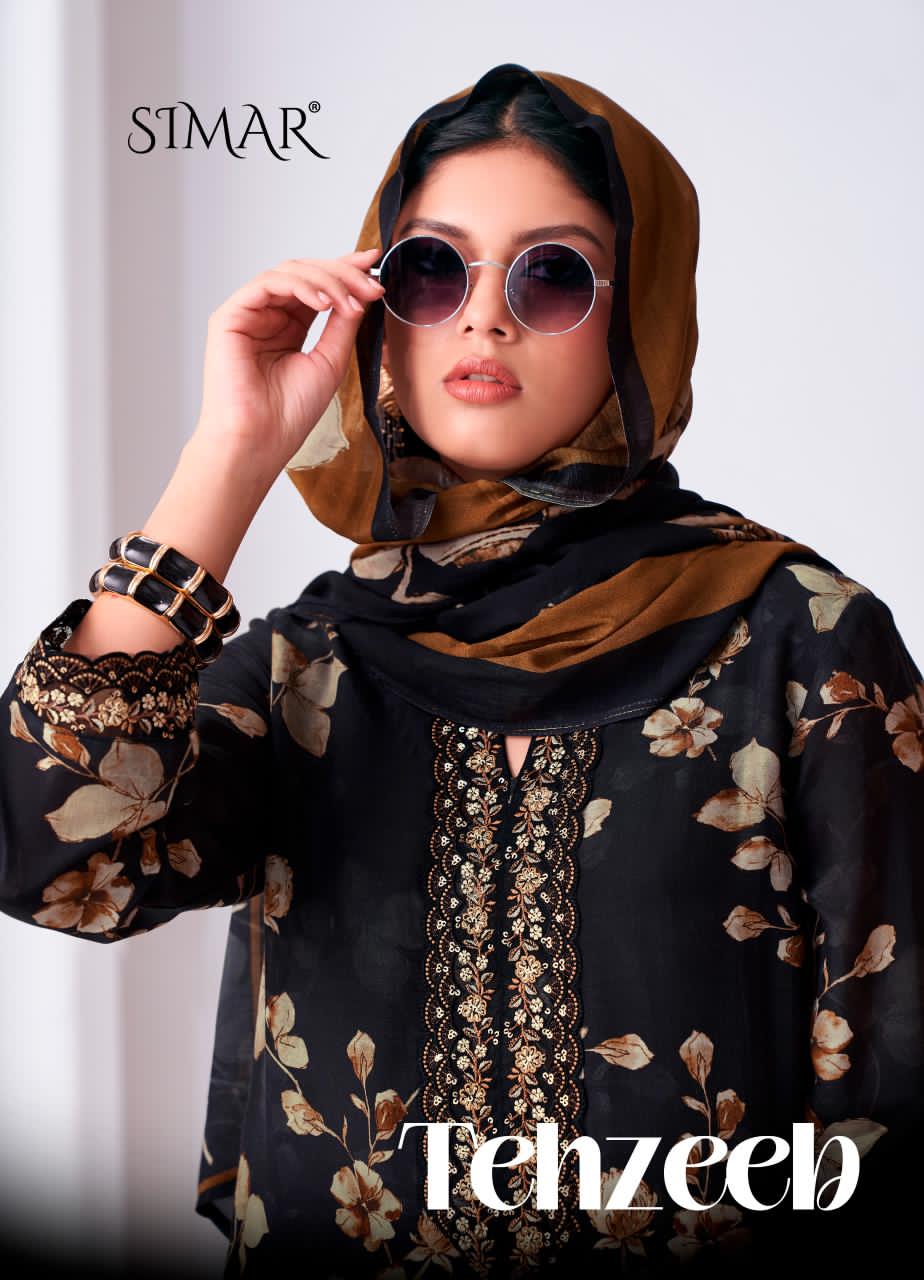 Tehzeeb Simar Viscose Muslin Pant Style Suits Wholesale Price