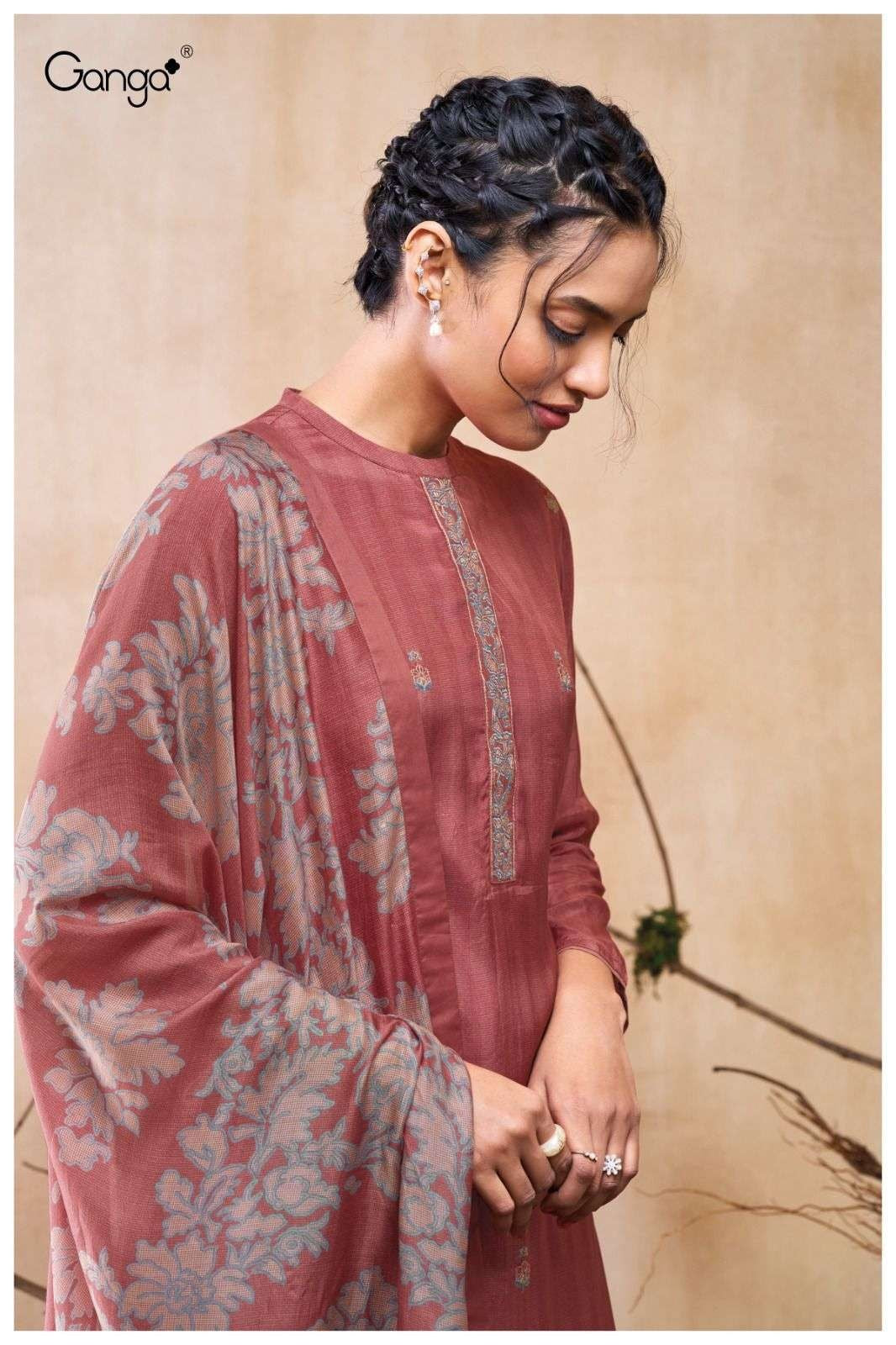 Tereza 2896 Ganga Premium Viscose Plazzo Style Suits Supplier India