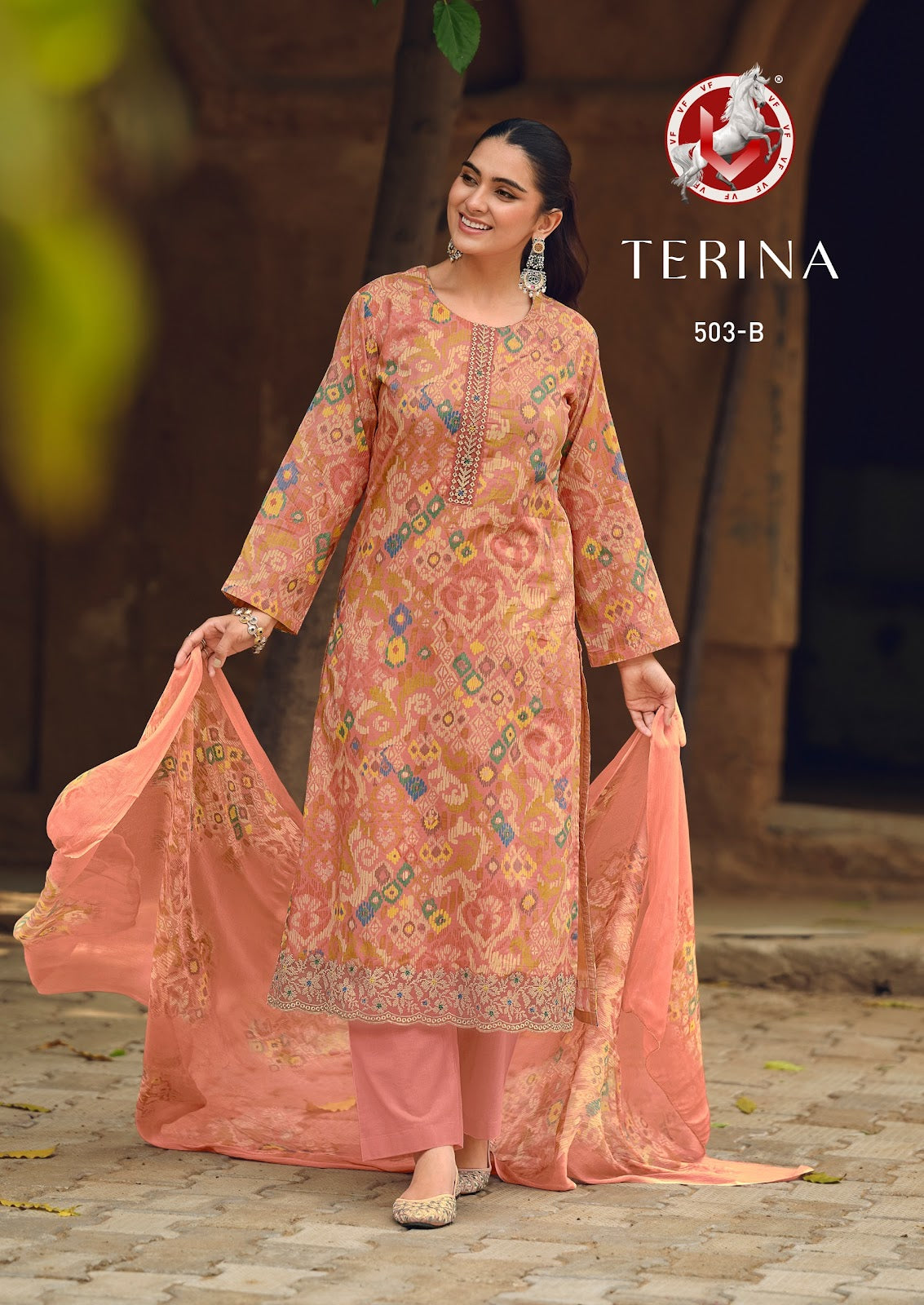 Terina Vivek Lawn Cotton Pant Style Suits Wholesaler