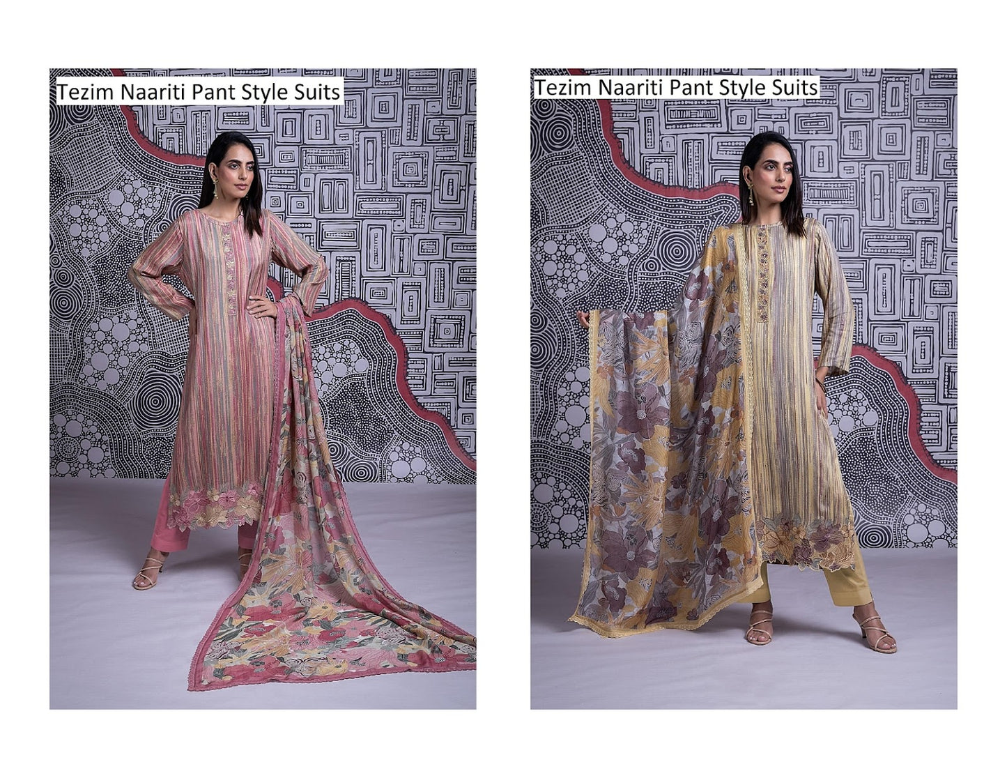 Tezim Naariti Muslin Silk Pant Style Suits Wholesale Price