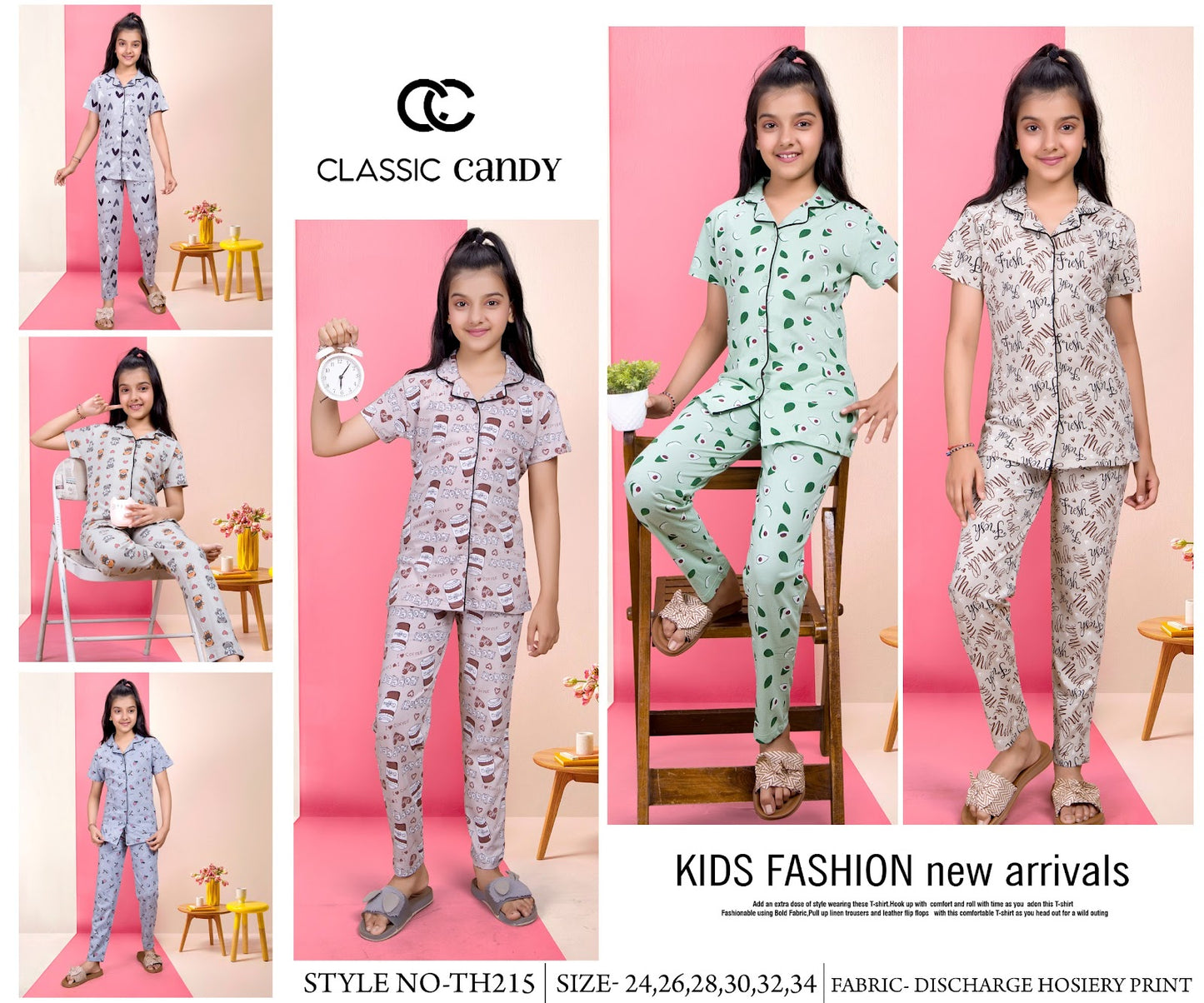 Th215 Classic Candy Hosiery Girls Pant Set Exporter
