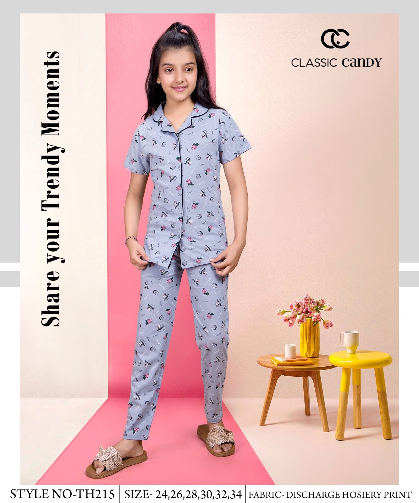 Th215 Classic Candy Hosiery Girls Pant Set Exporter