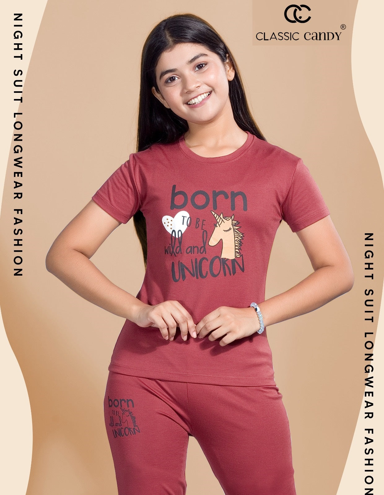 Th247 Classic Candy Tencil Lycra Girls Pant Set Wholesale Price