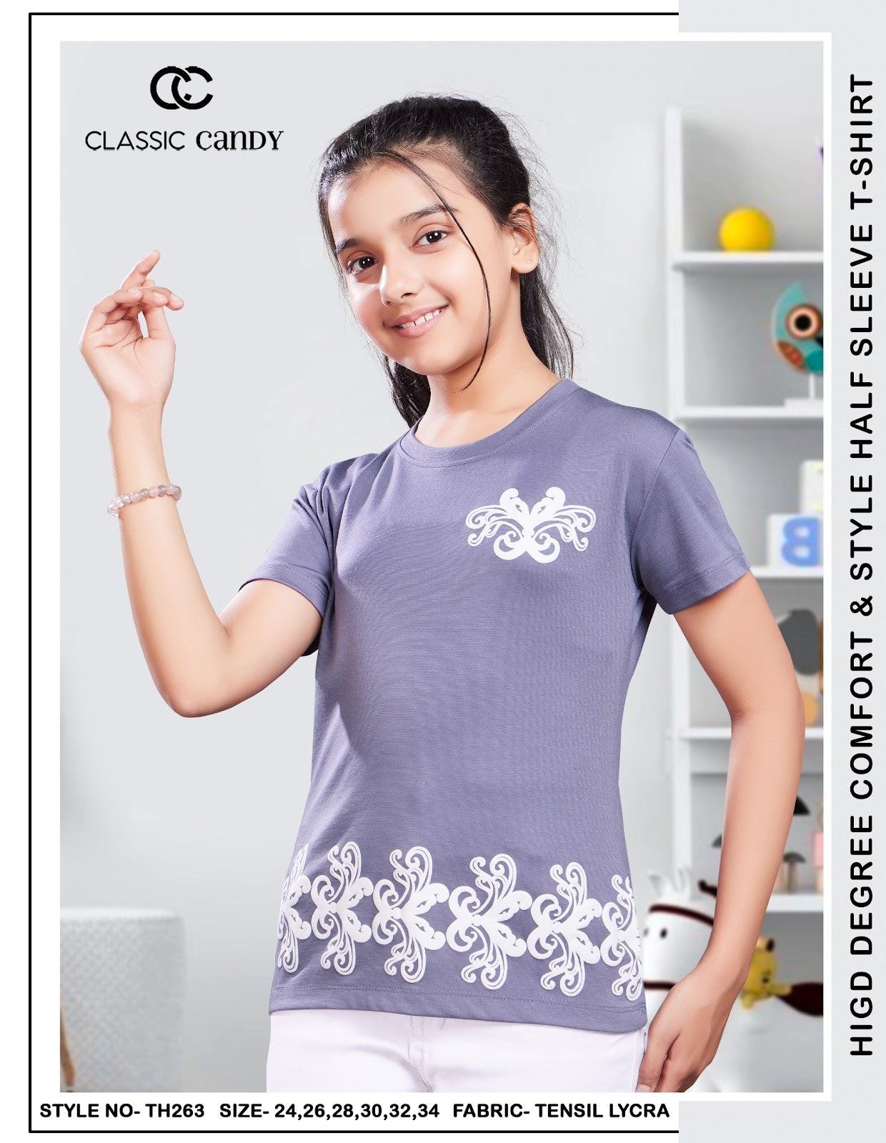 Th263 Classic Candy Tencil Lycra Girls Top Manufacturer Gujarat
