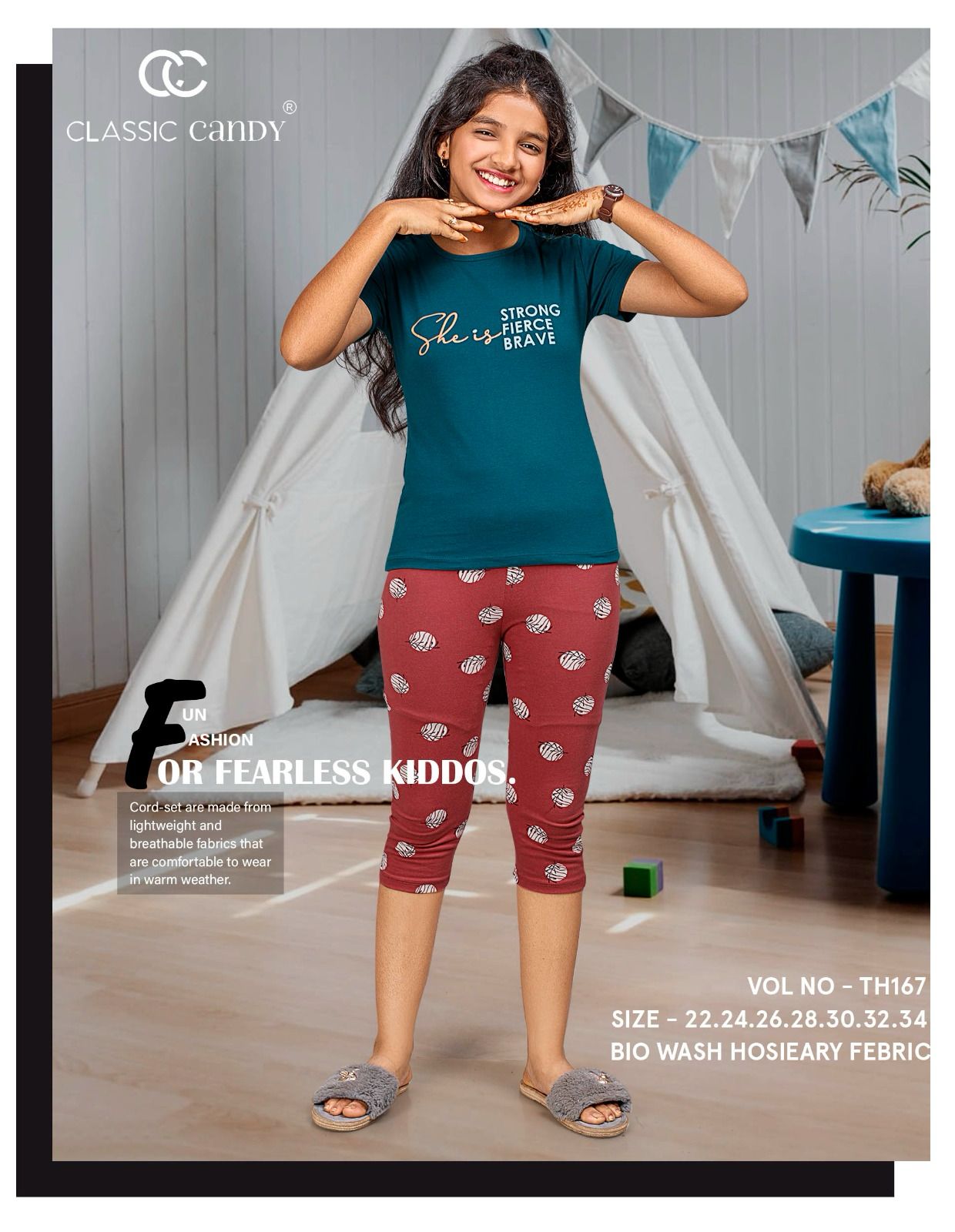 Th 167 Classic Candy Girls Capri Night Suits Manufacturer India