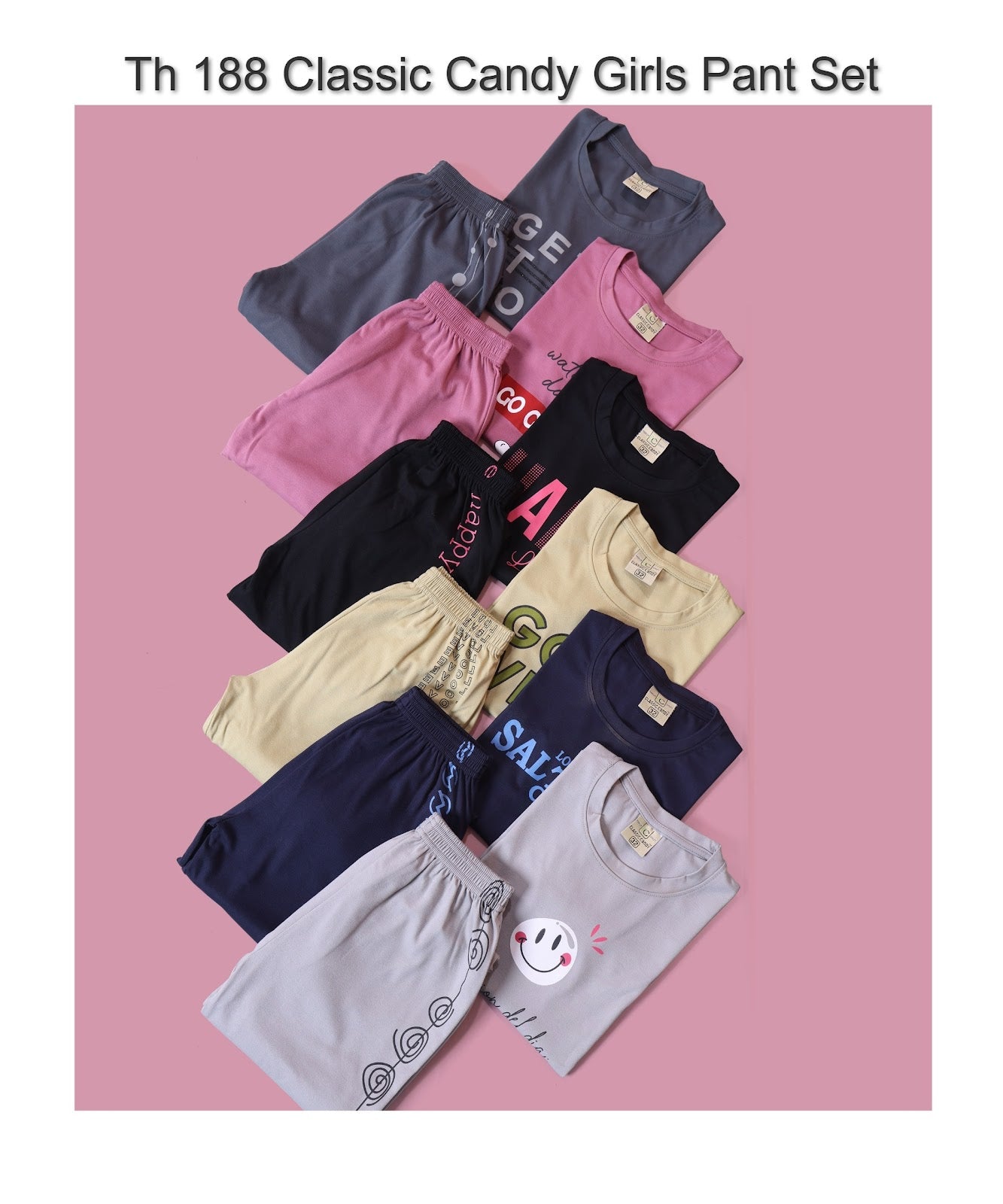Th 188 Classic Candy Tencil Lycra Girls Pant Set Manufacturer India