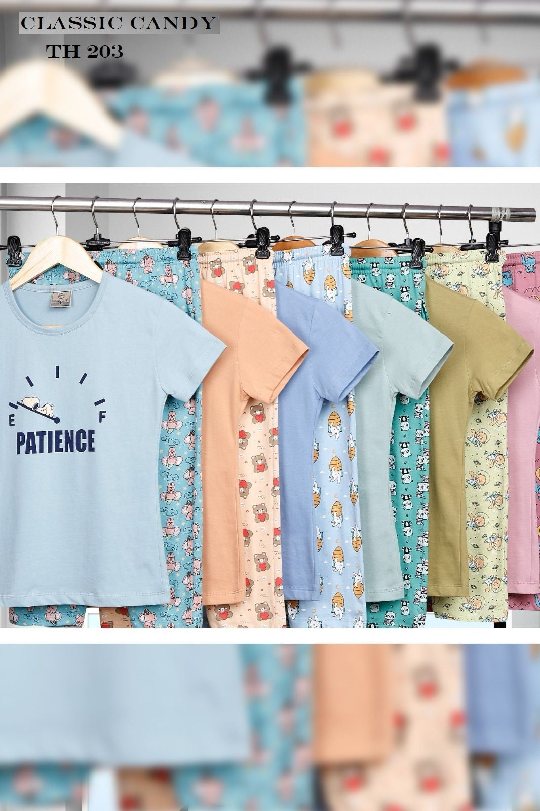 Th 203 Classic Candy Girls Capri Night Suits Manufacturer