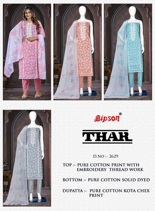 Thar 2629 Bipson Prints Pure Cotton Pant Style Suits Wholesaler Gujarat