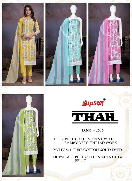 Thar 2636 Bipson Prints Pure Cotton Pant Style Suits Supplier Ahmedabad