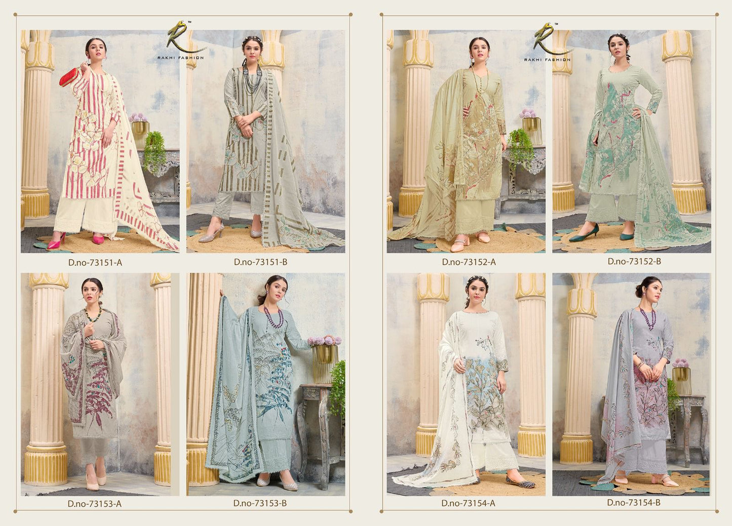 The Artistic Look Rakhi Fashion Cotton Plazzo Style Suits