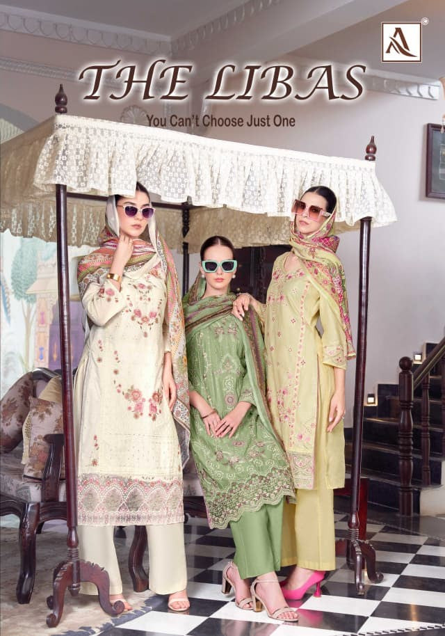 The Libas Alok Cambric Lawn Karachi Salwar Suits Exporter Ahmedabad