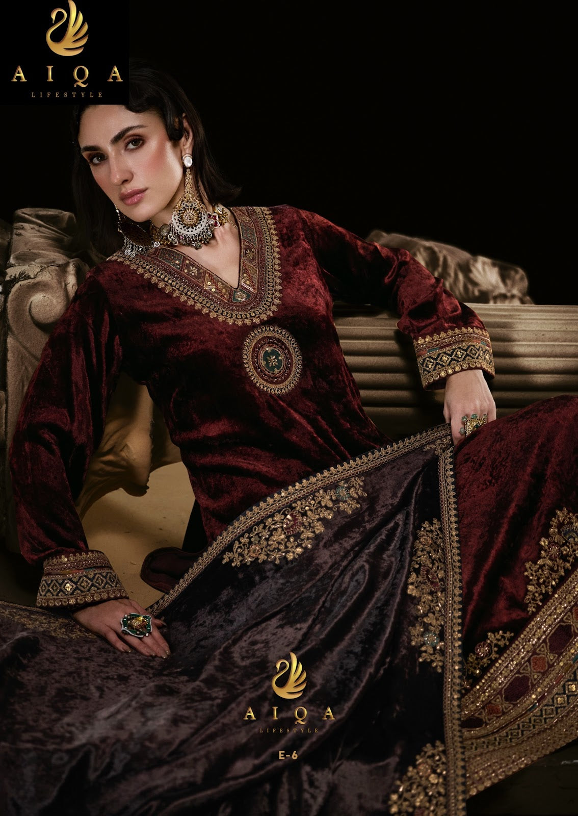 The Royal Chapter Aiqa Viscose Velvet Suits Manufacturer Gujarat