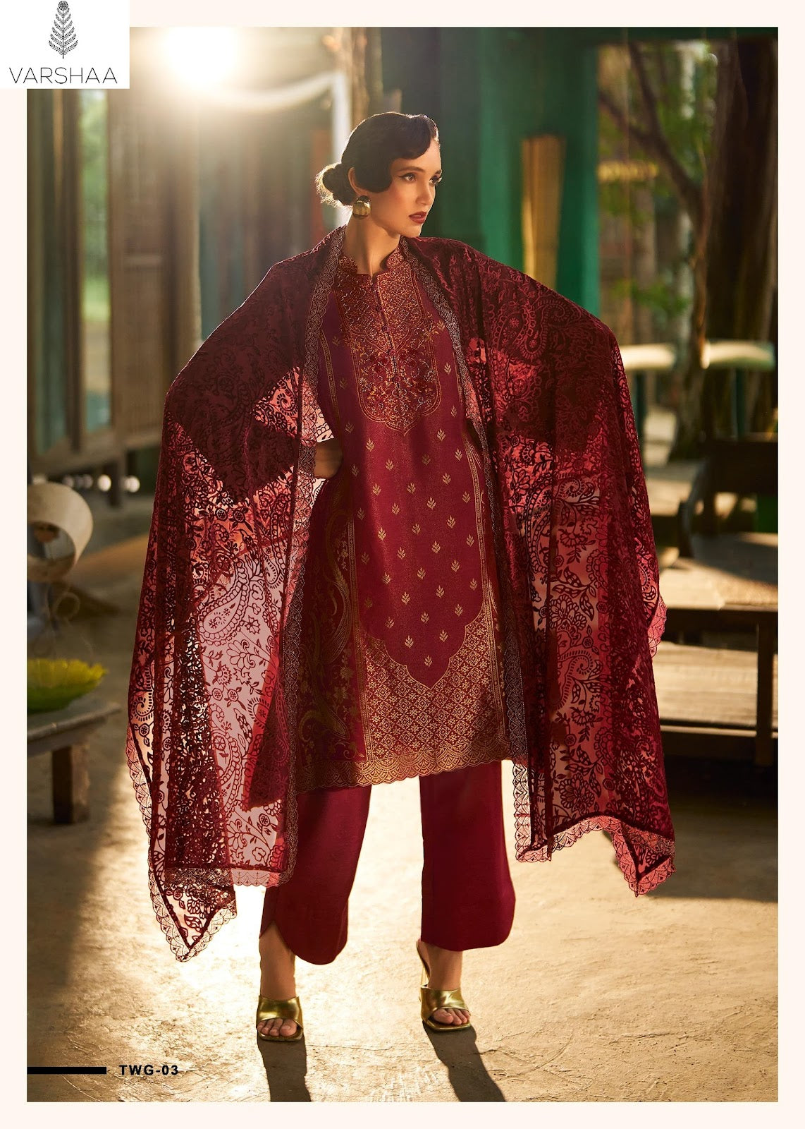 The Woven Garden Varshaa Woven Pant Style Suits Supplier