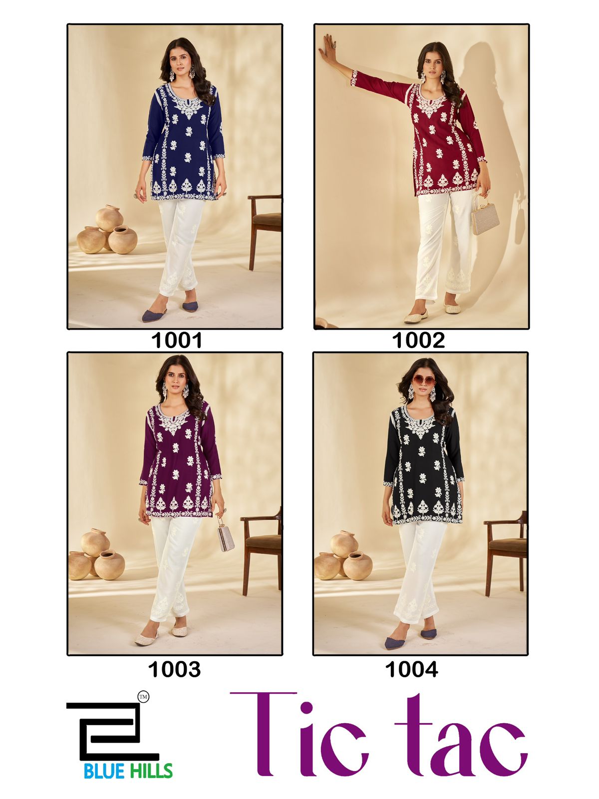 Tic Tac Blue Hills Rayon 14Kg Top Pant Set Wholesaler