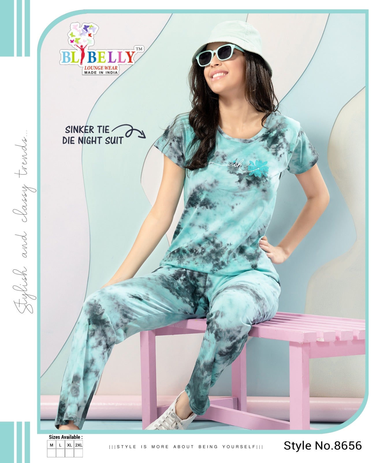 Tie Dye Vol 630 Belly Sinker Pyjama Night Suits Wholesale Rate