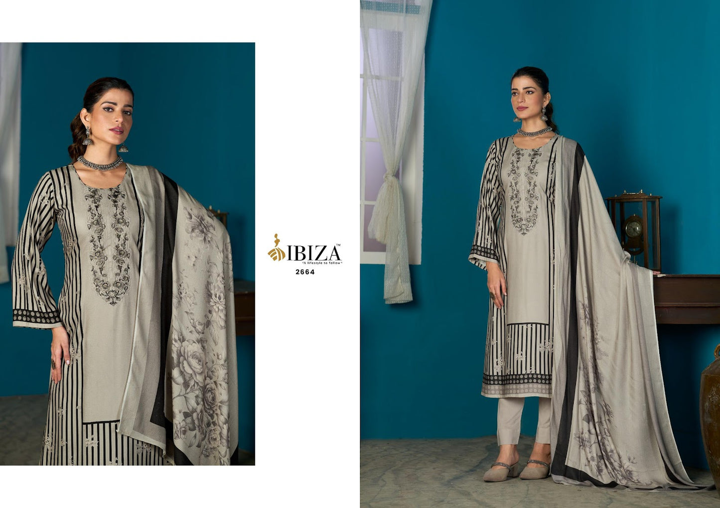 Tithi Ibiza Viscose Pashmina Suits Manufacturer