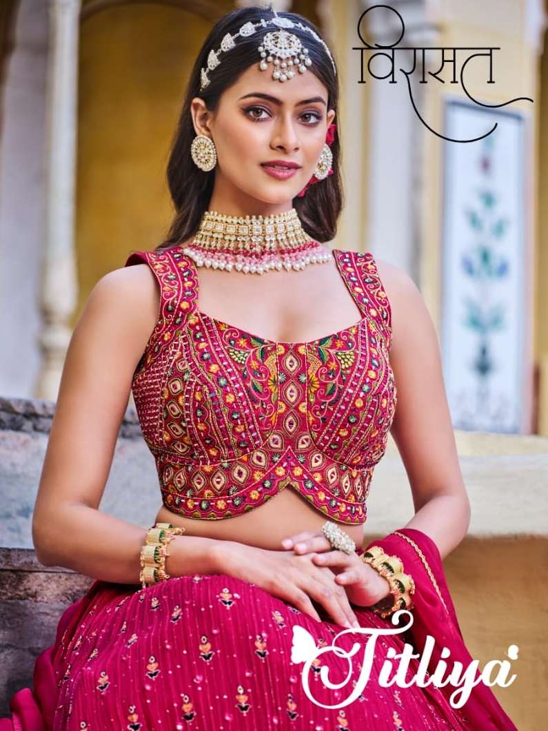 Titliya Virasat Chinon Lehenga Choli Wholesaler Ahmedabad