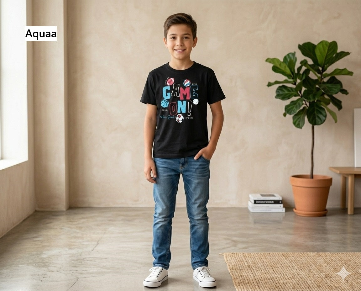 Tom Aqua Cotton Biowashed Boys Tshirt Manufacturer Ahmedabad