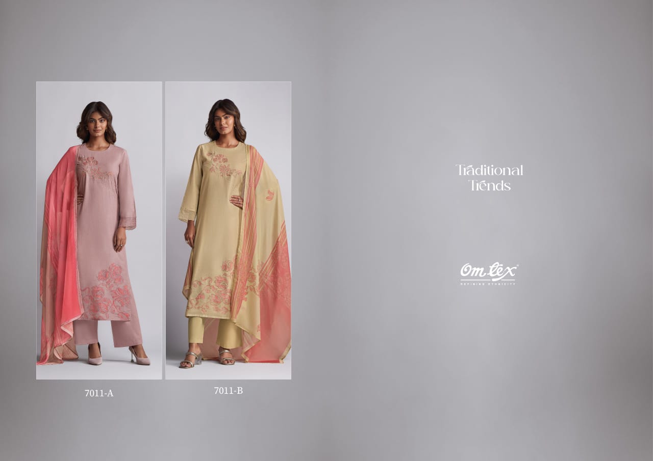 Traditional Trends Omtex Linen Cotton Plazzo Style Suits Wholesaler India