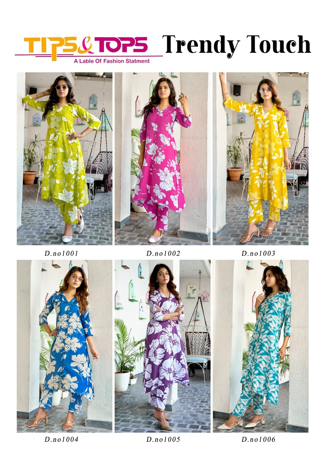 Trendy Touch Tips Tops Reyon Co Ord Set Supplier India