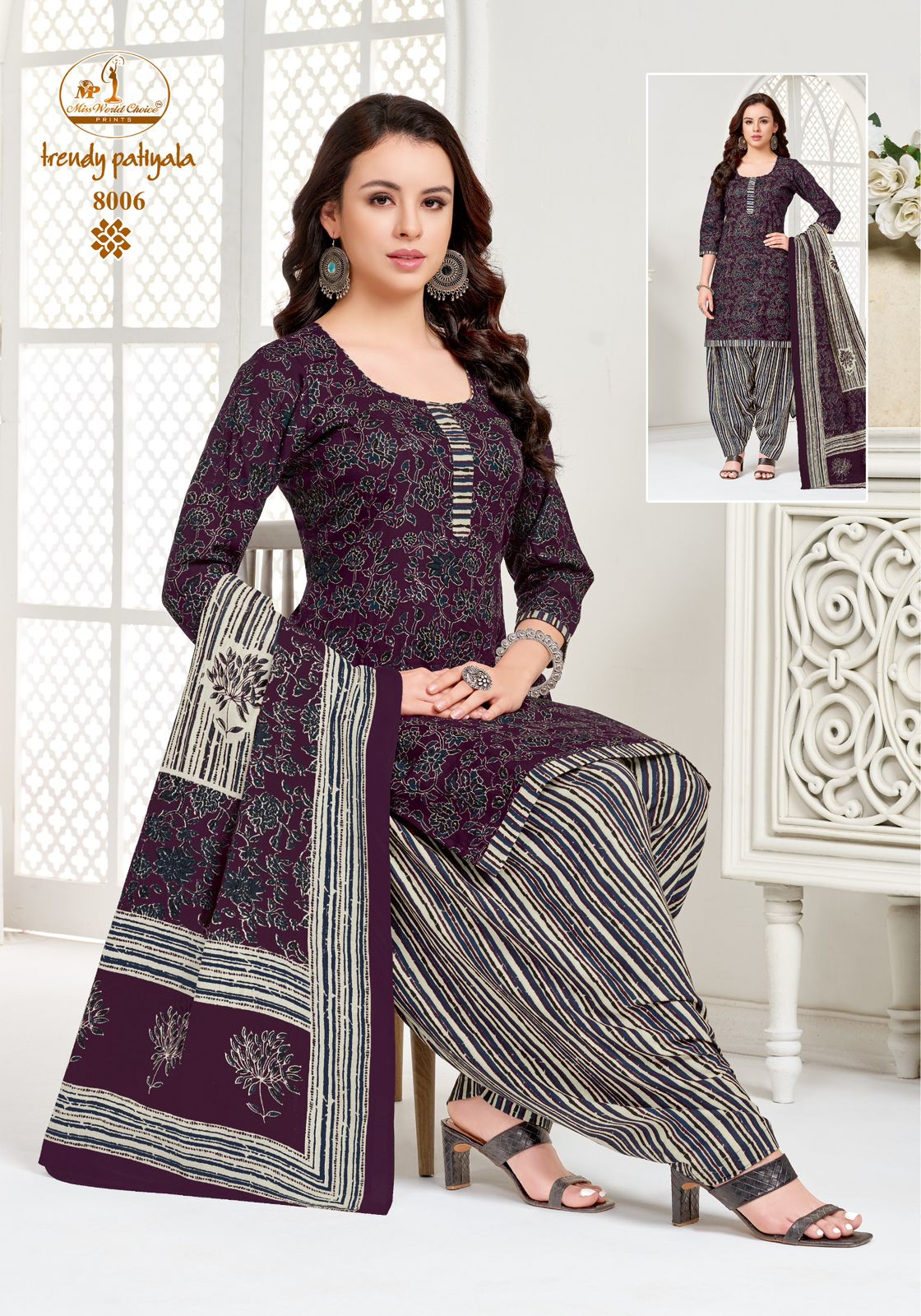 Trendy Vol 8 Miss World Choice Readymade Cotton Patiyala Suits Wholesale Rate