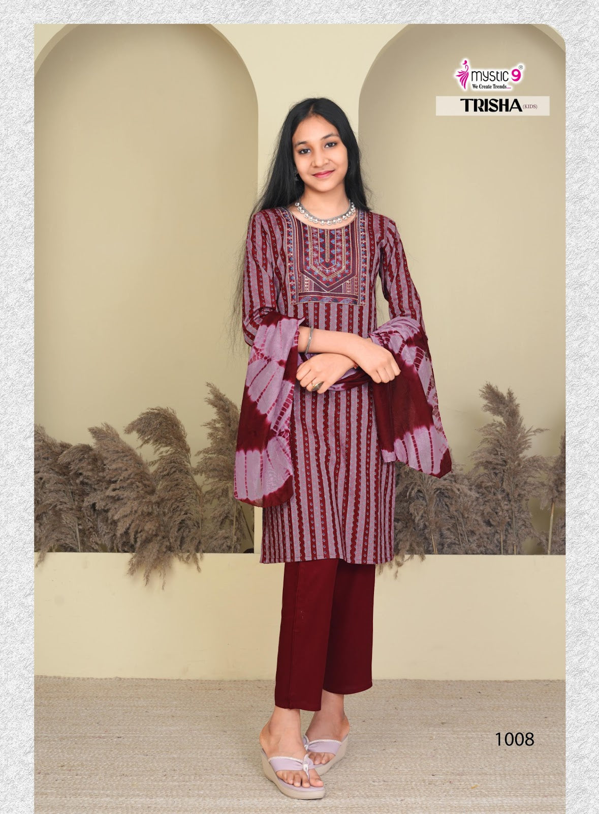 Trisha Vol 1 Mystic 9 Rayon Girls Readymade Pant Suits Exporter Gujarat