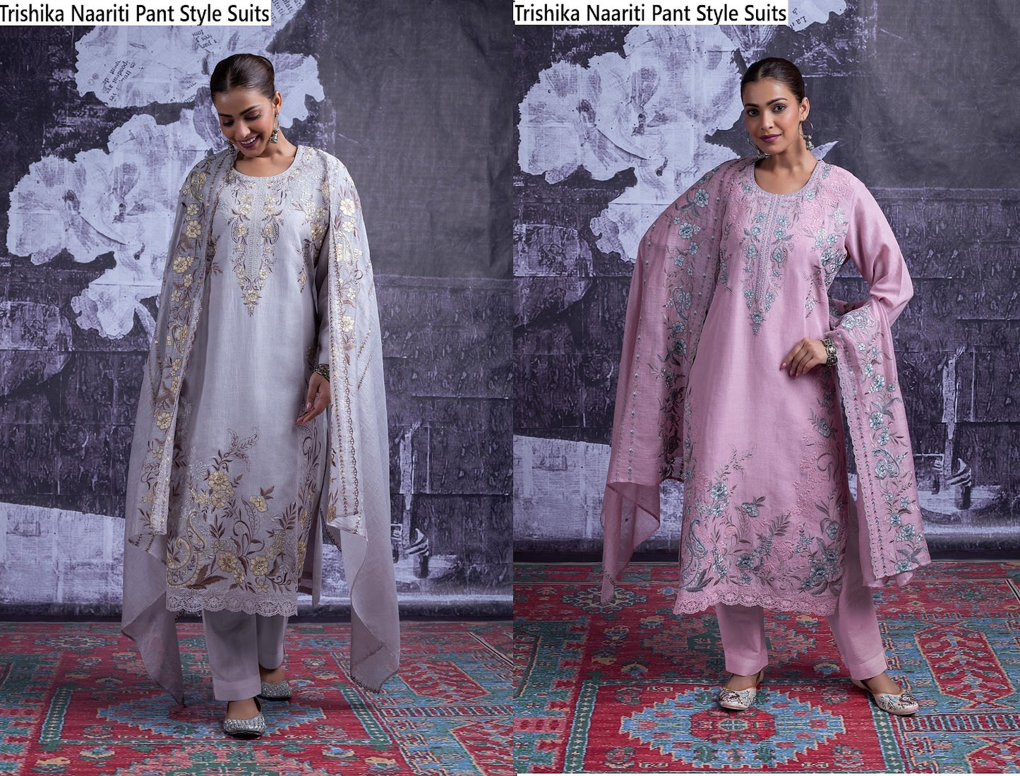 Trishika Naariti Linen Pant Style Suits Supplier Ahmedabad