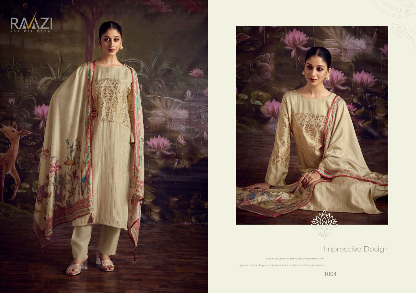 Triveni Raazi Pure Bemberg Pant Style Suits Supplier India