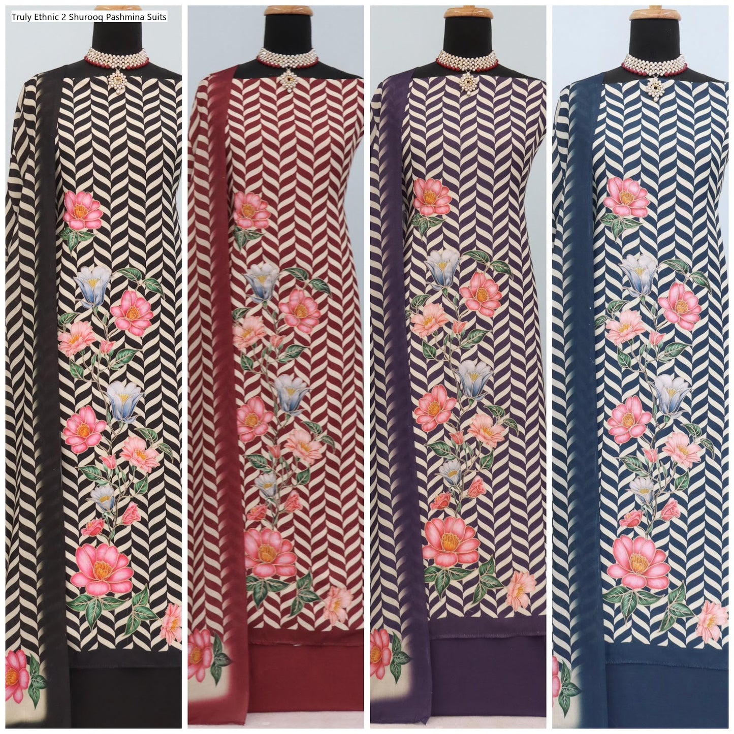Truly Ethnic 2 Shurooq Viscose Pashmina Suits Supplier