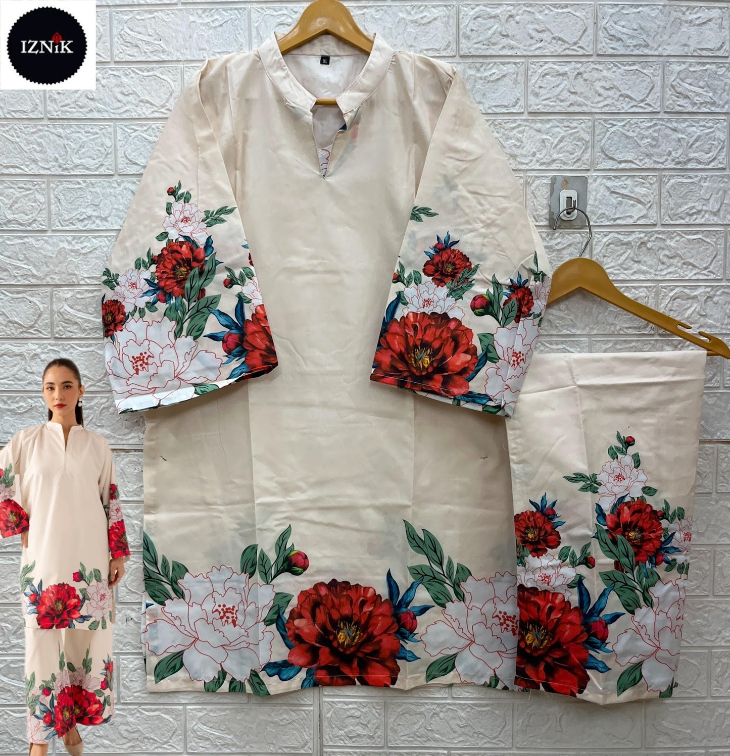 Turkis Vol 3 Iznik Lawn Co Ord Set Exporter