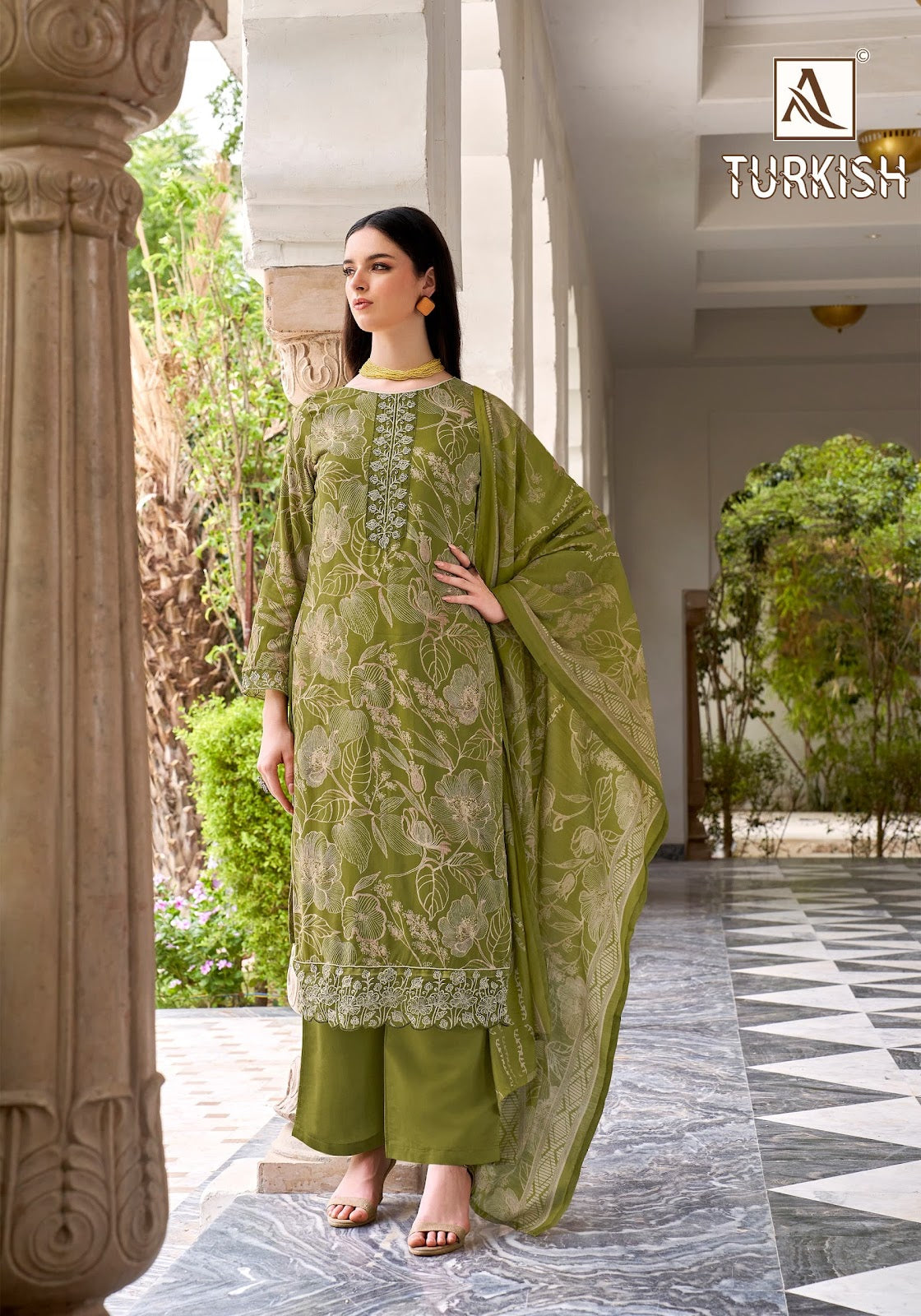 Turkish Alok Pure Viscose Karachi Salwar Suits Wholesaler Gujarat