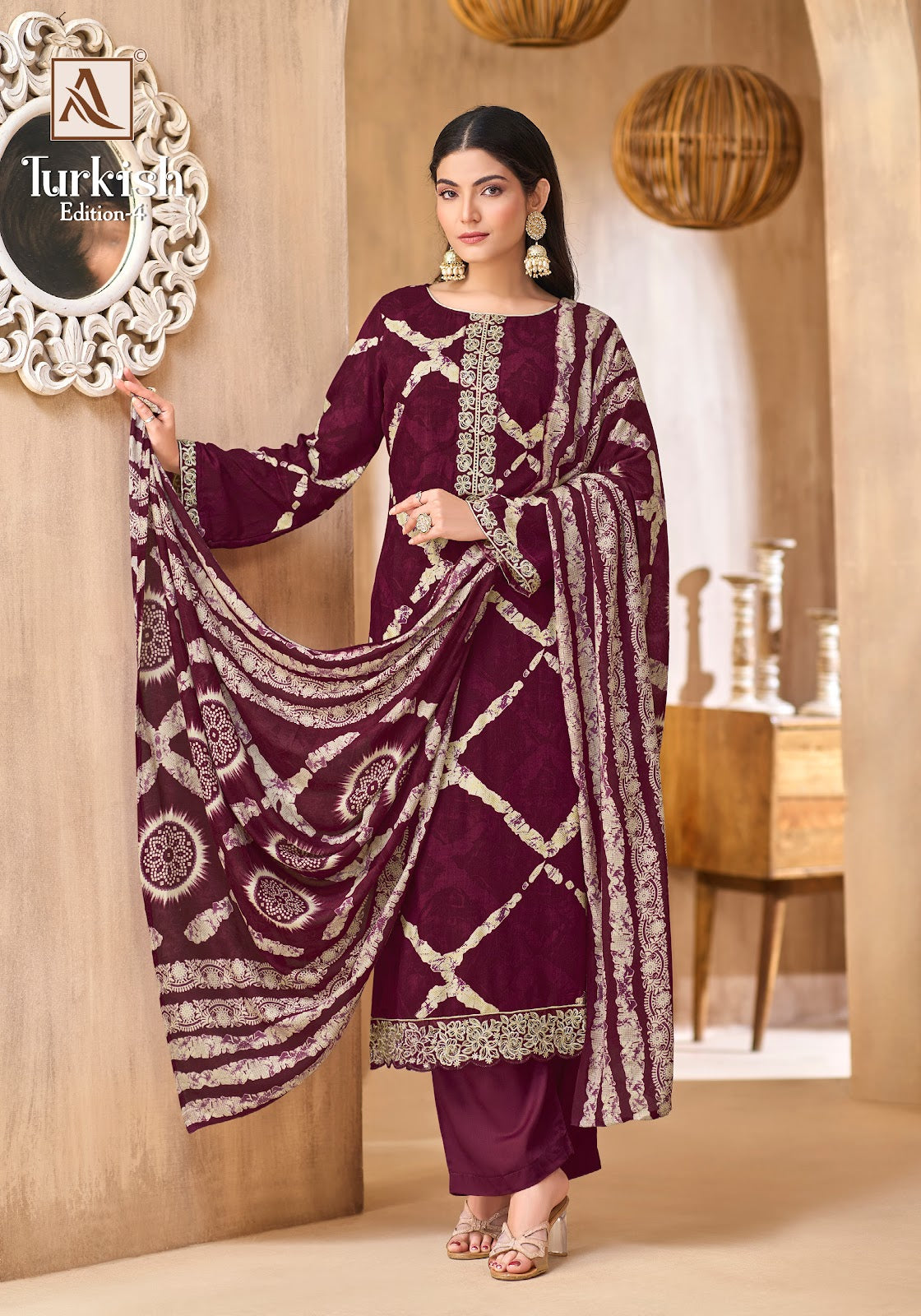 Turkish Edition 4 Alok Viscose Reyon Karachi Salwar Suits Wholesaler Gujarat