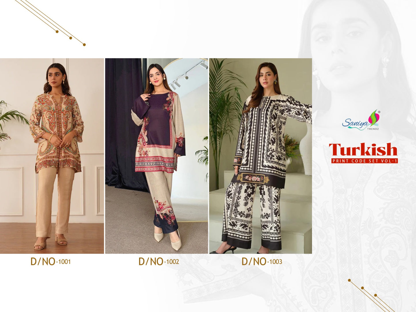 Turkish Vol-1 Karachi Print Saniya Trendz Modal Co Ord Set Exporter Gujarat