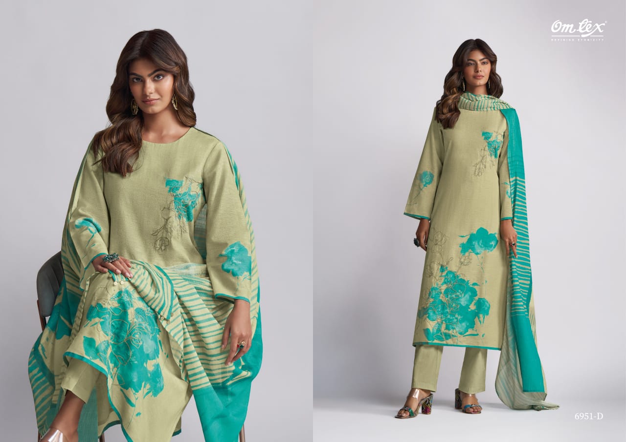 Twamev Omtex Linen Cotton Pant Style Suits Exporter India