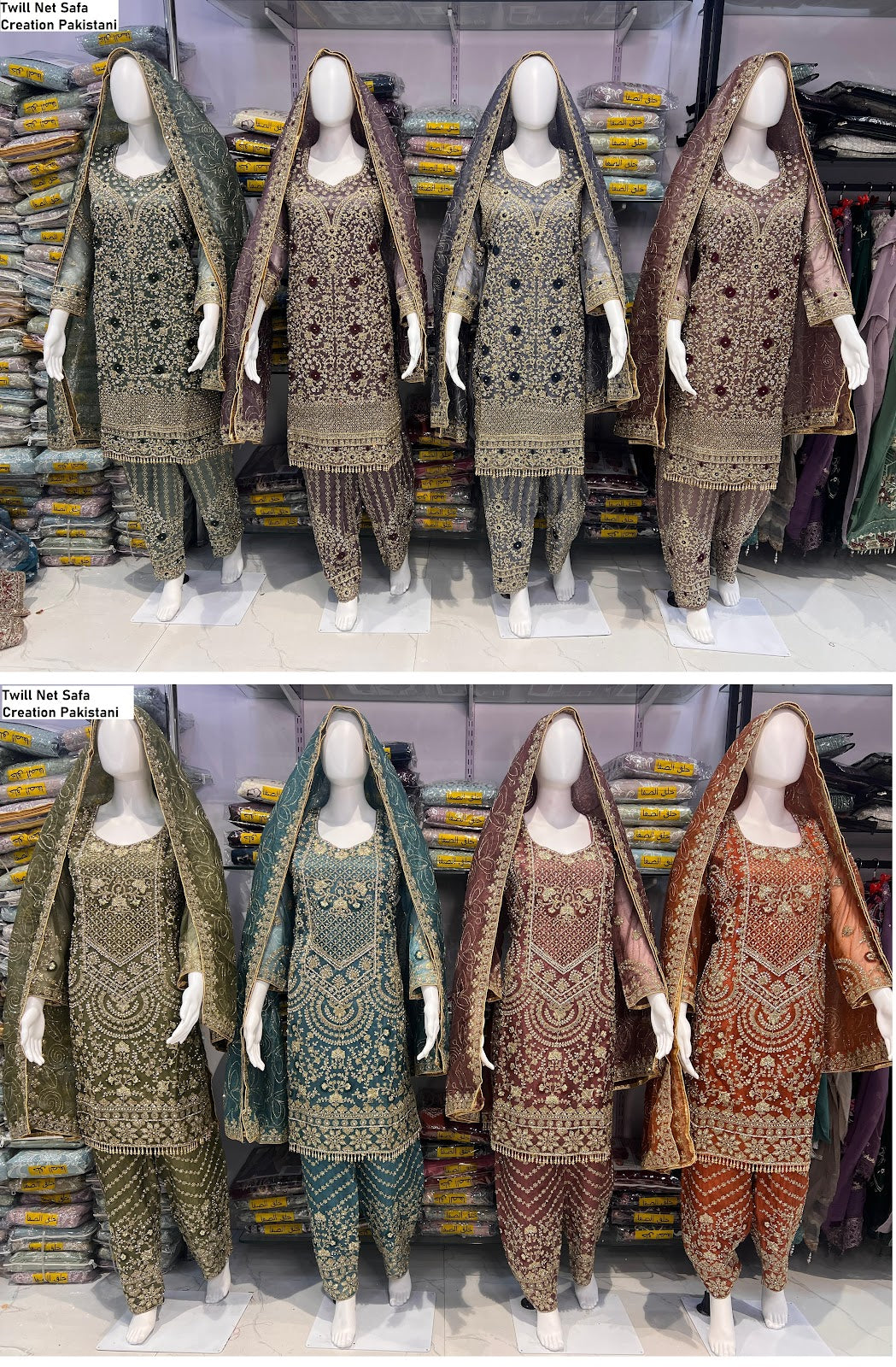 Twill Net Safa Creation Pakistani Salwar Suits Manufacturer India
