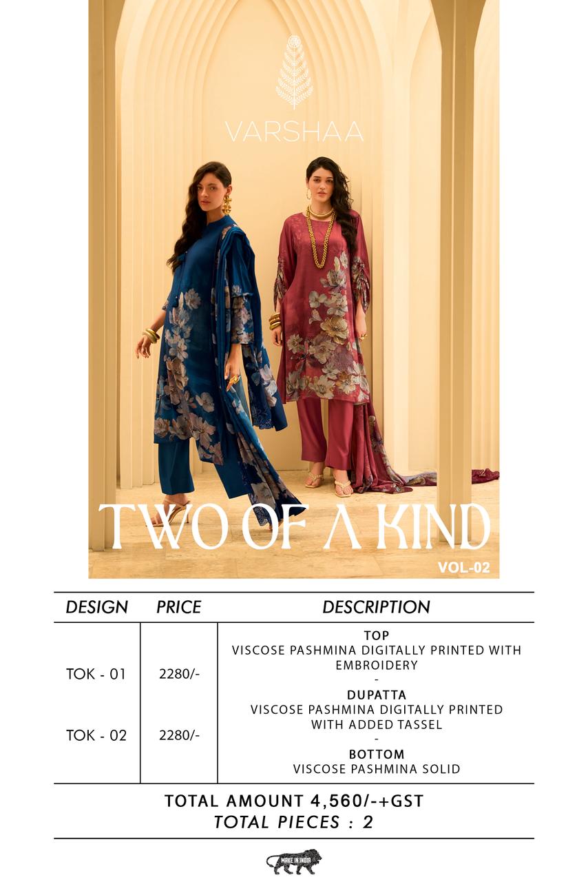 Two Of A Kind Vol 2 Varshaa Pashmina Suits Supplier