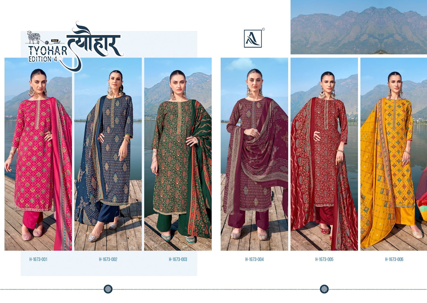 Tyohar Edition 4 Alok Viscose Pashmina Suits Exporter Ahmedabad