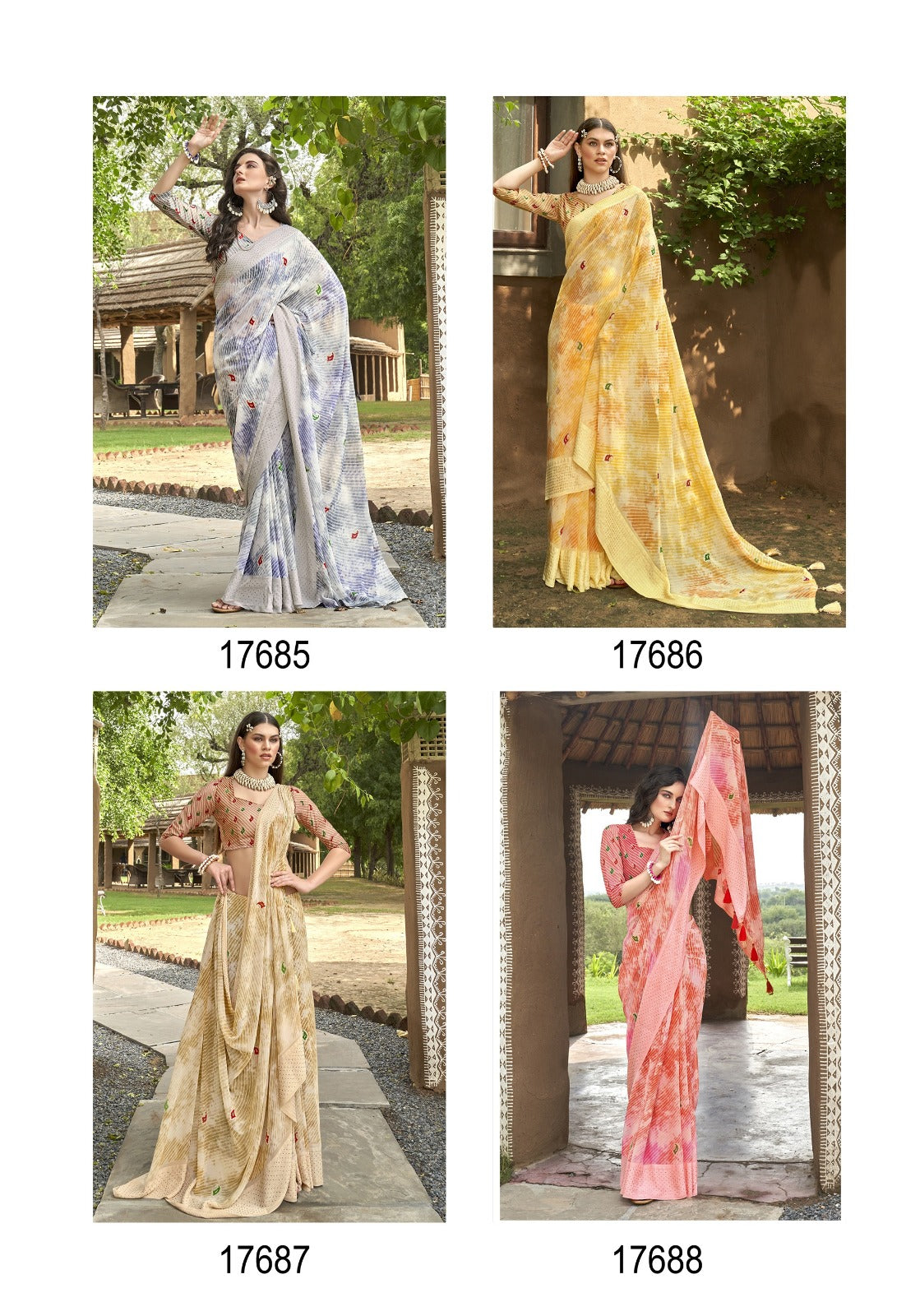 Ujala Vol 2 Vallabhi Prints Georgette Sarees Wholesaler Ahmedabad