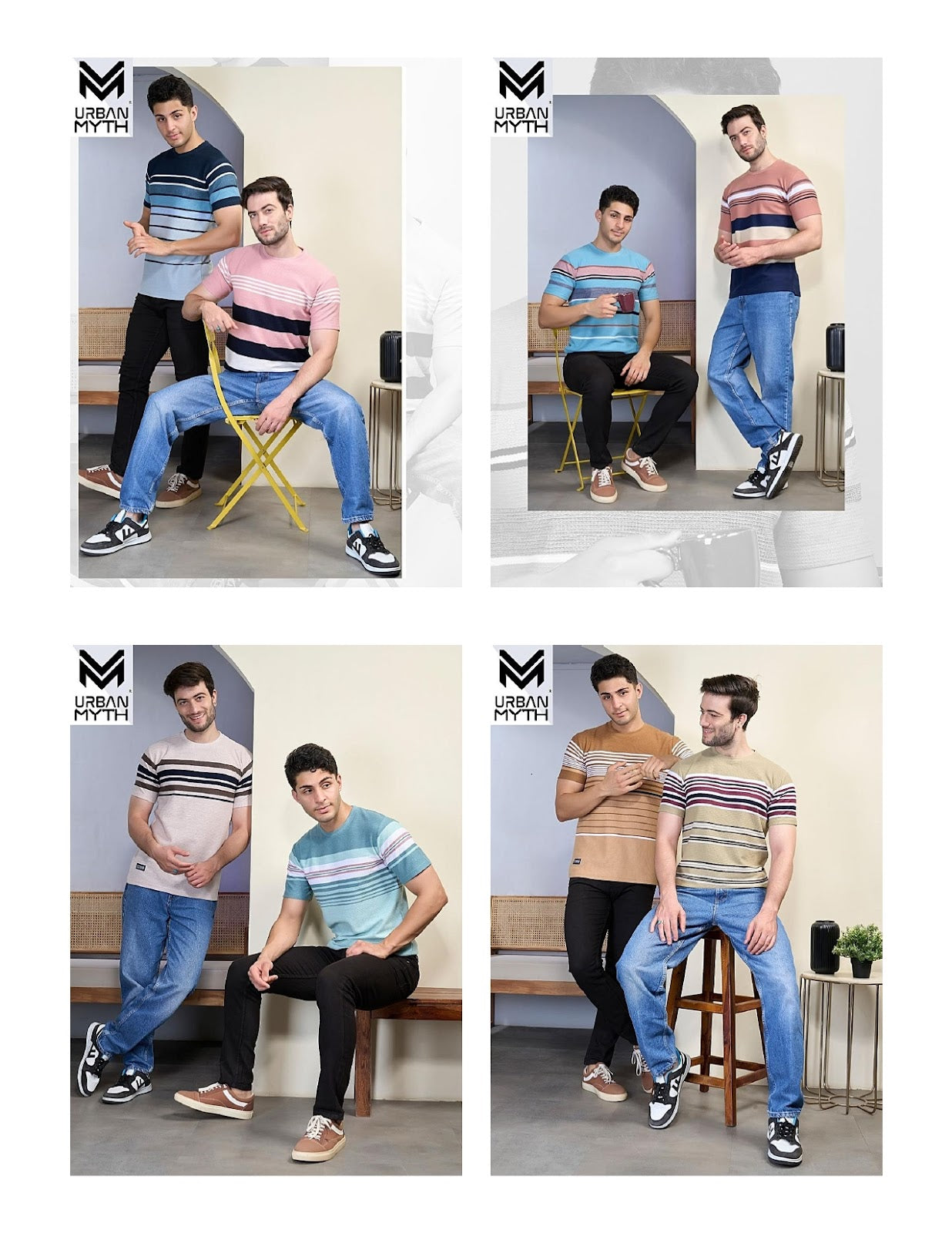 Um 178 Urban Myth Auto Stripes Mens Tshirts Exporter