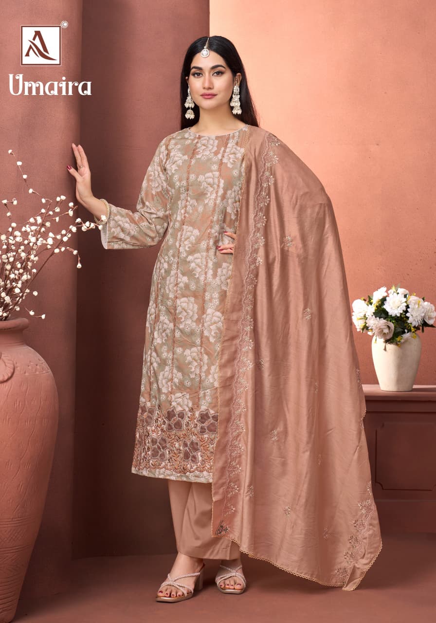 Umaira Alok Viscose Reyon Karachi Salwar Suits Supplier