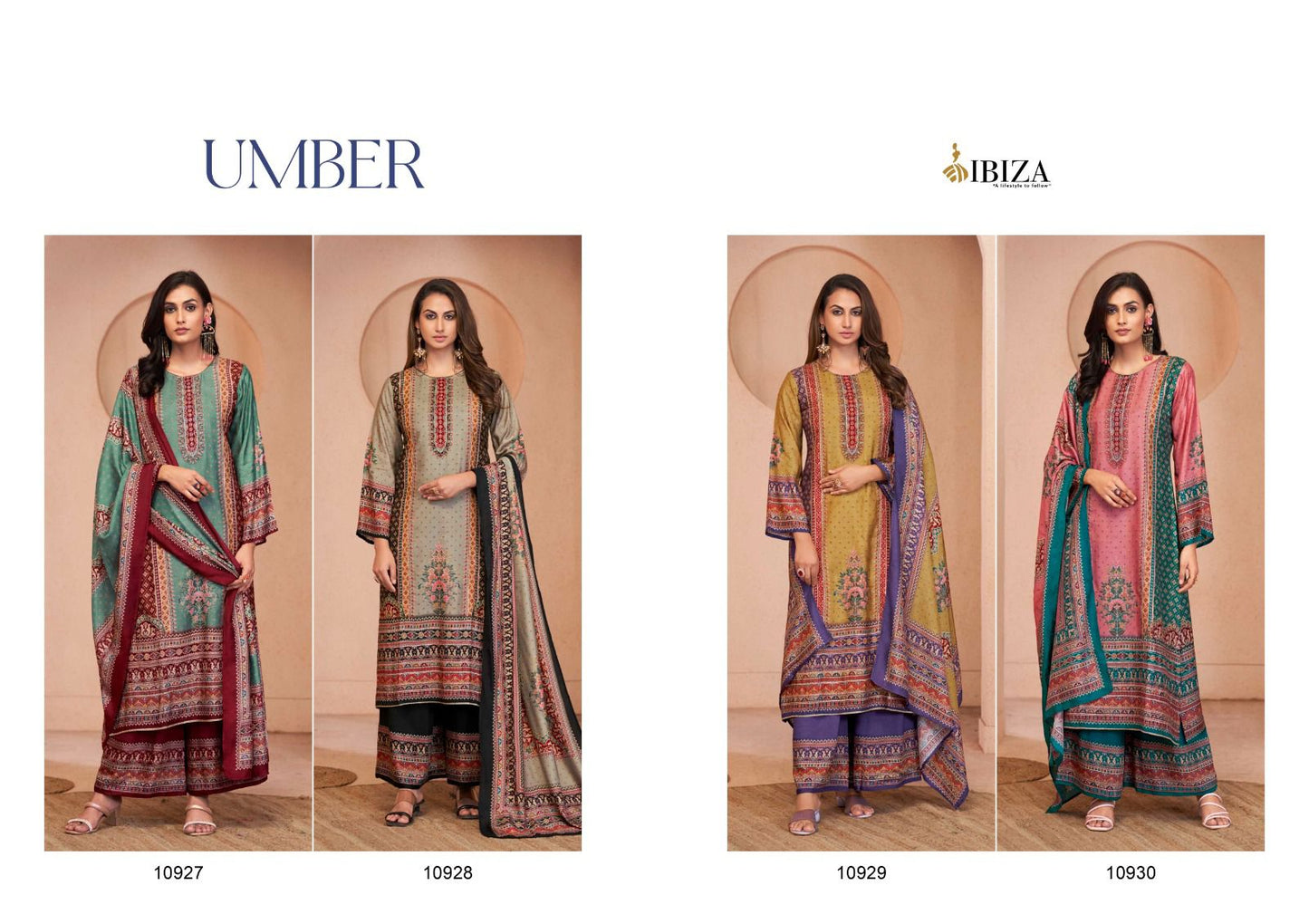Umber Ibiza Bemberg Muslin Pant Style Suits Exporter Gujarat
