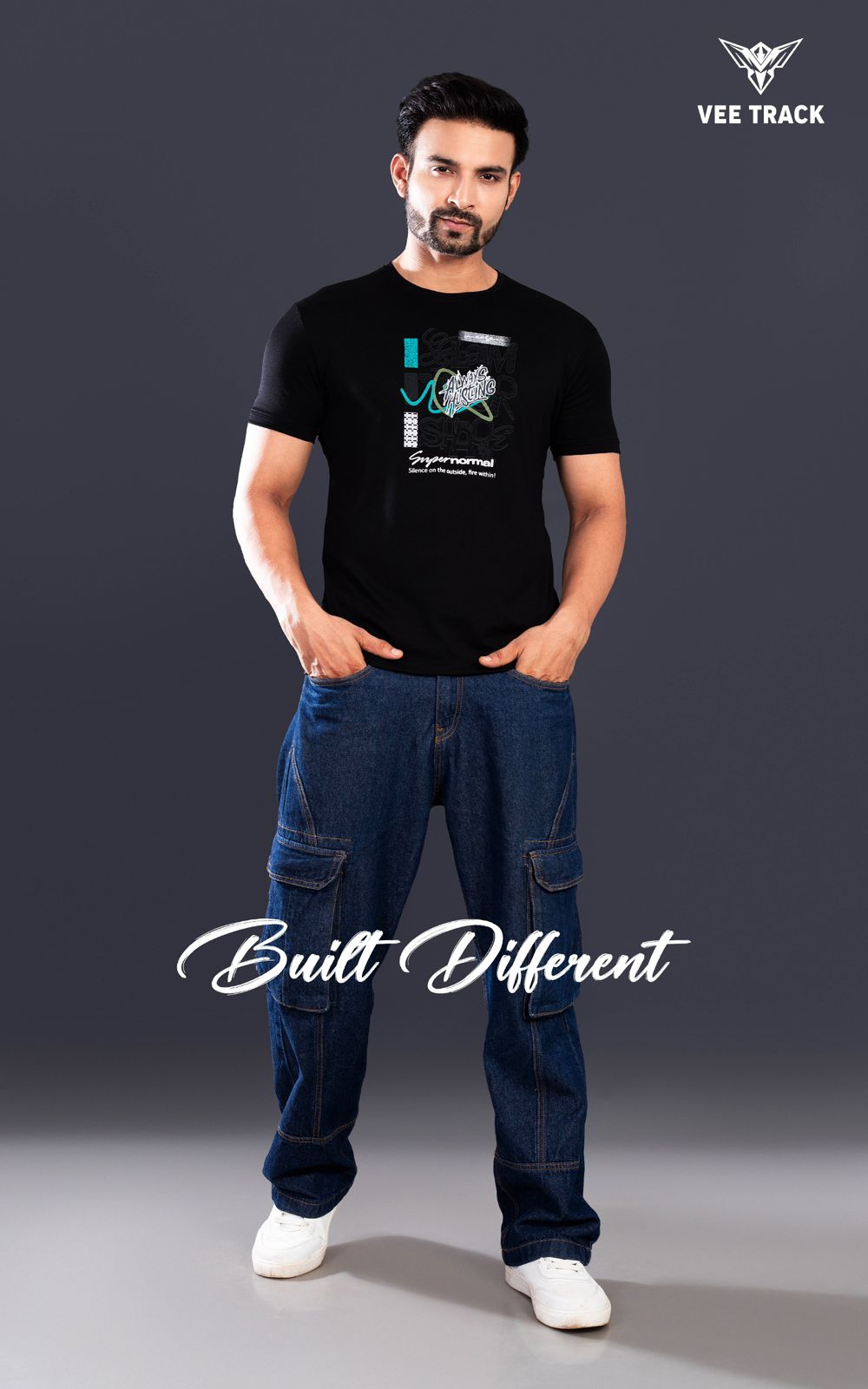 V2249 Vee Track Tencil Lycra Mens Tshirts Manufacturer India