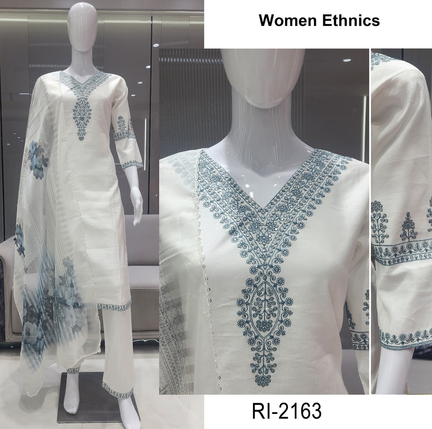 V Neck 0607 Women Ethnics Gadwal Readymade Pant Style Suits Exporter India